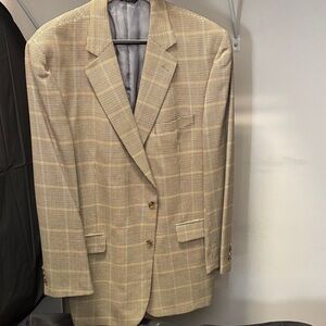 Jos. A. Bank Beige Plaid Sport Coat